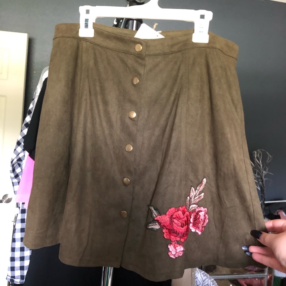 Suede skirt